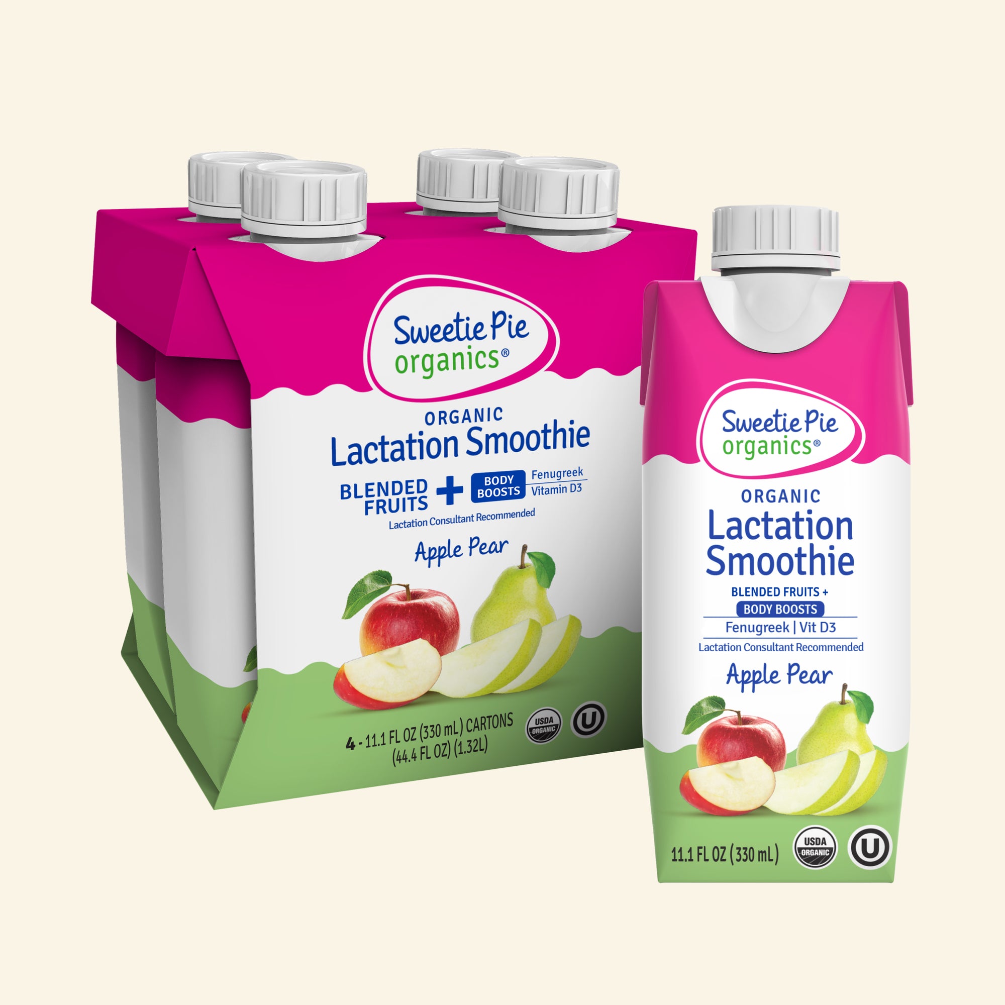 Sweetie Pie Organics® Lactation Smoothie – Apple Pear