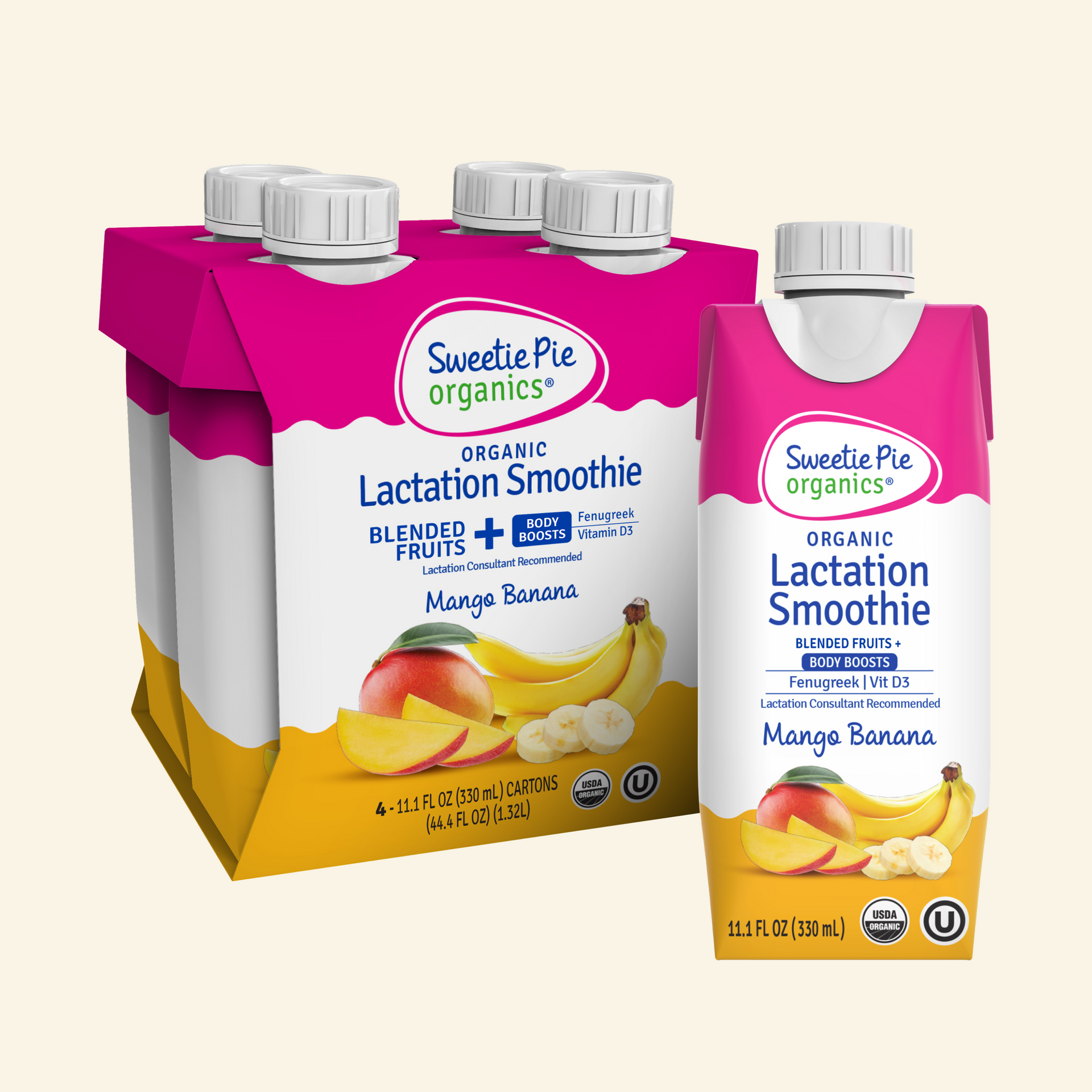 Mango Banana Lactation Smoothie Sweetie Pie Organics® Sweetie Pie Mom